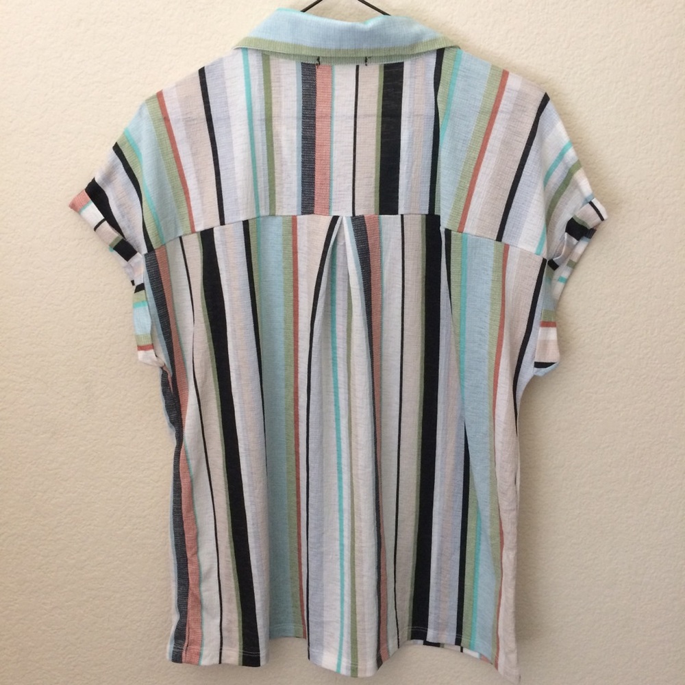 CURE. Button Down Striped Top - Picture 5 of 6